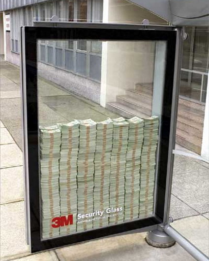 Geld Werbung Guerilla Marketing
